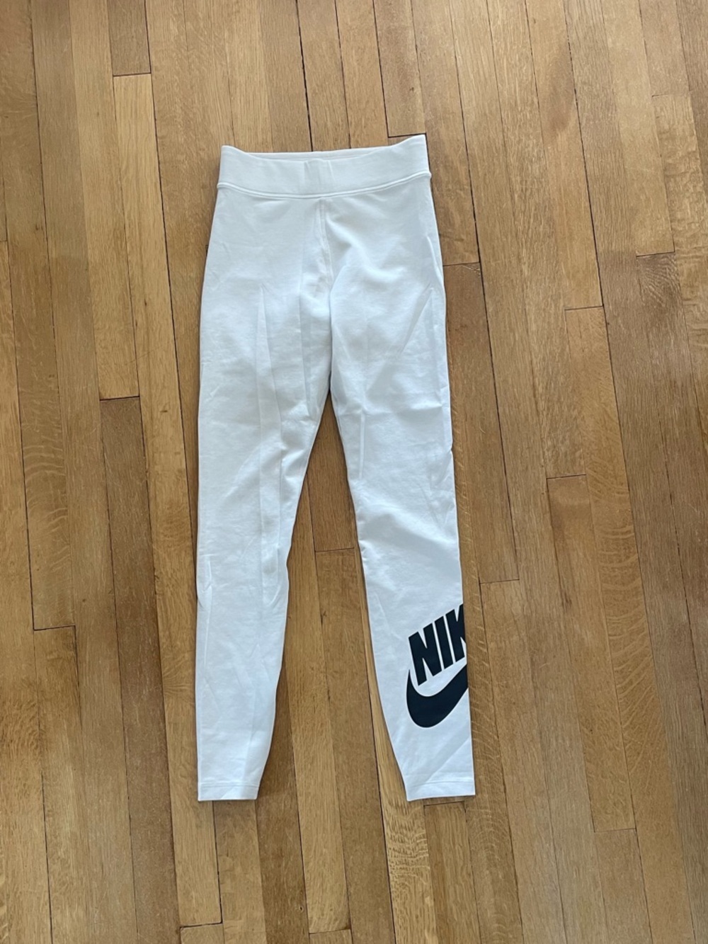 Nike White Leggings with Black Swoosh